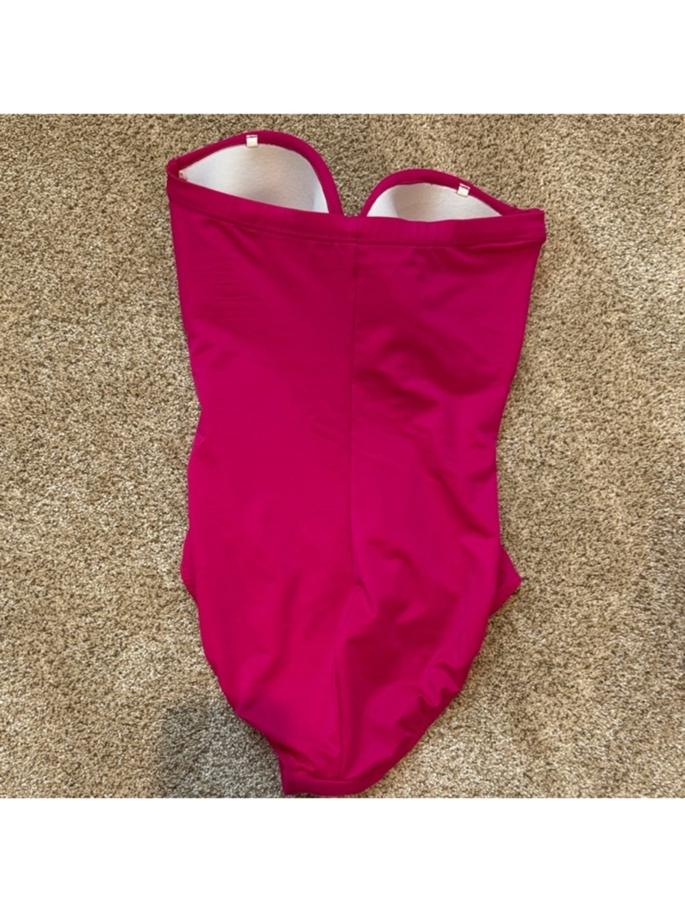 Miraclesuit Oceanus Madrid Pink Bandeau One Piece Swimsuit – Size 10 Slimming - Picture 2 of 3